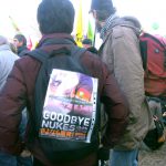 Klare Abschiedsforderung Forderung während einer Anti-AtomDemonstration in Gronau